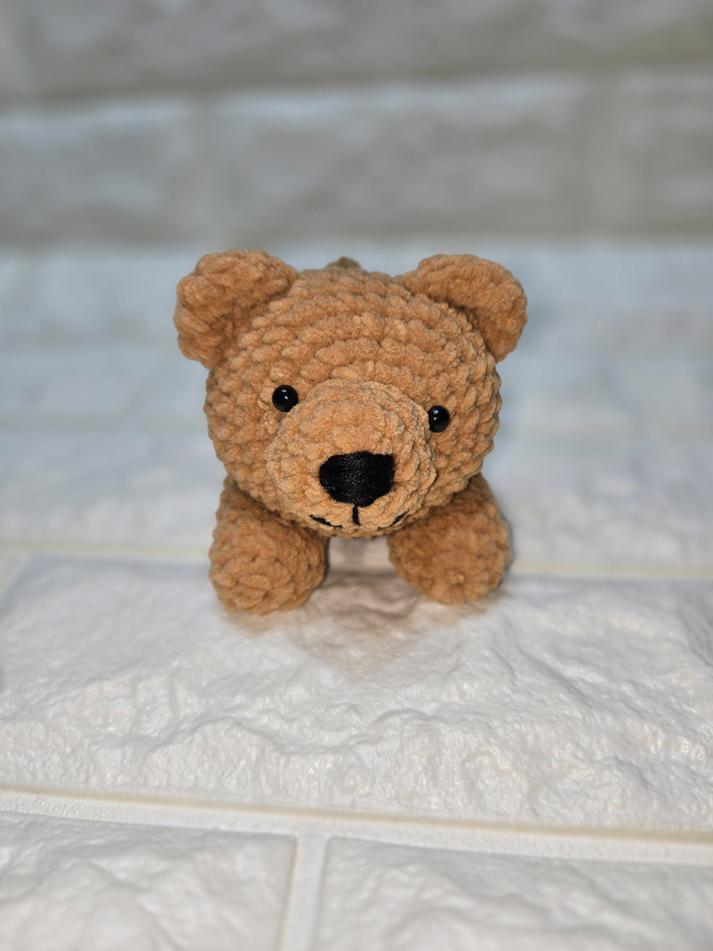 Crochet laying bear pattern