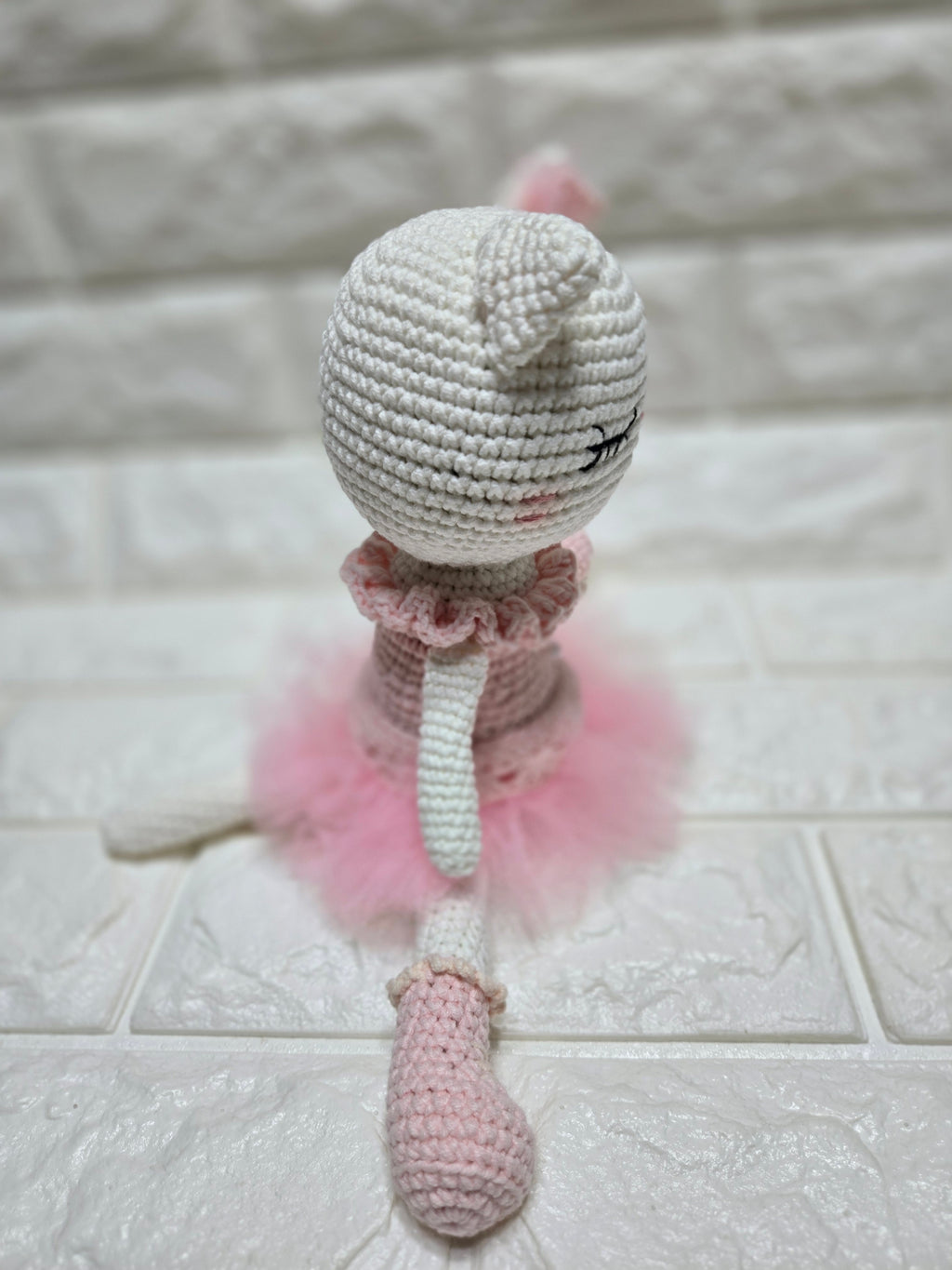 Handmade Crochet Cat Ballerina Doll