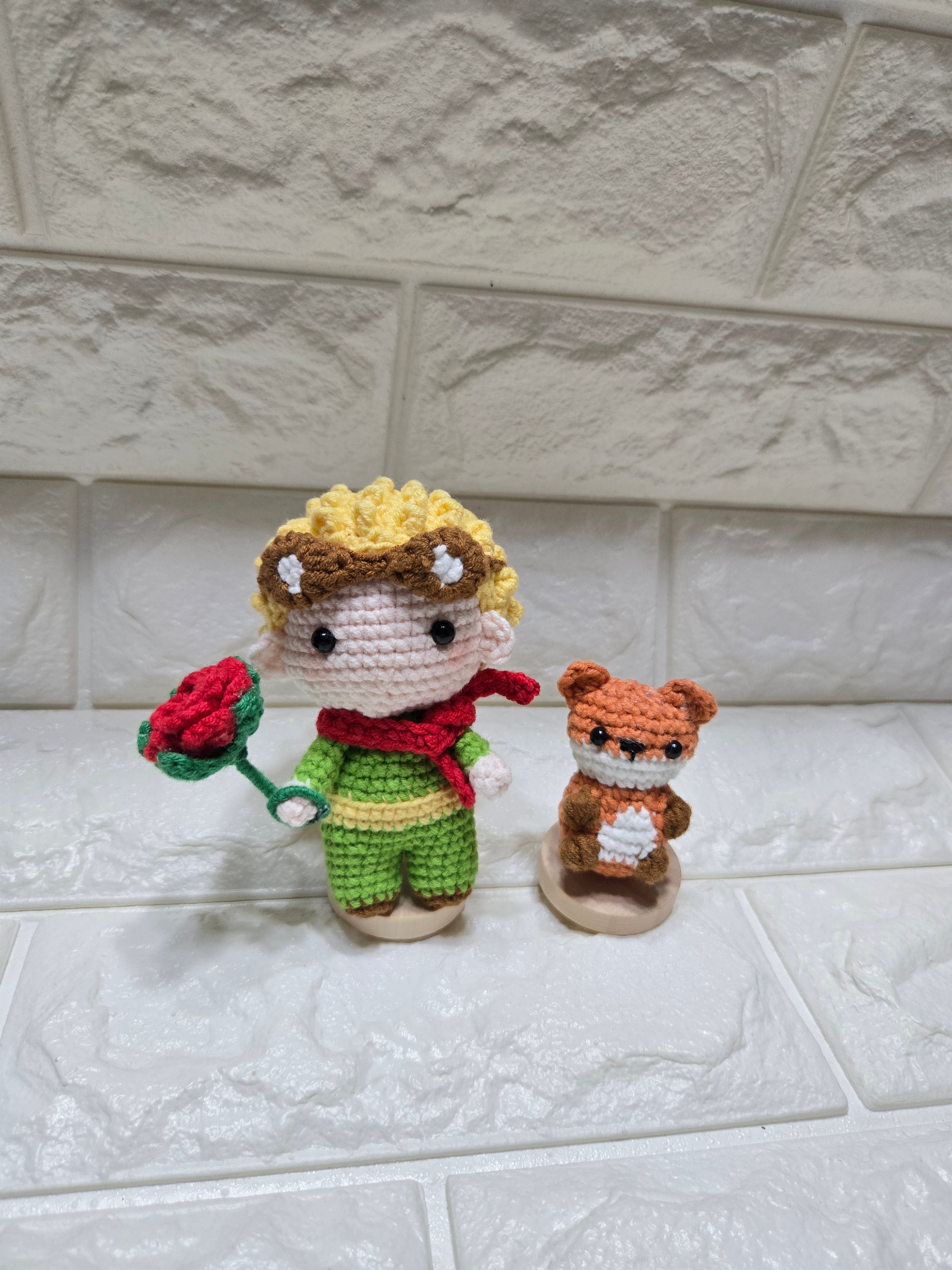 Crochet Little Prince and Mini no sew Fox