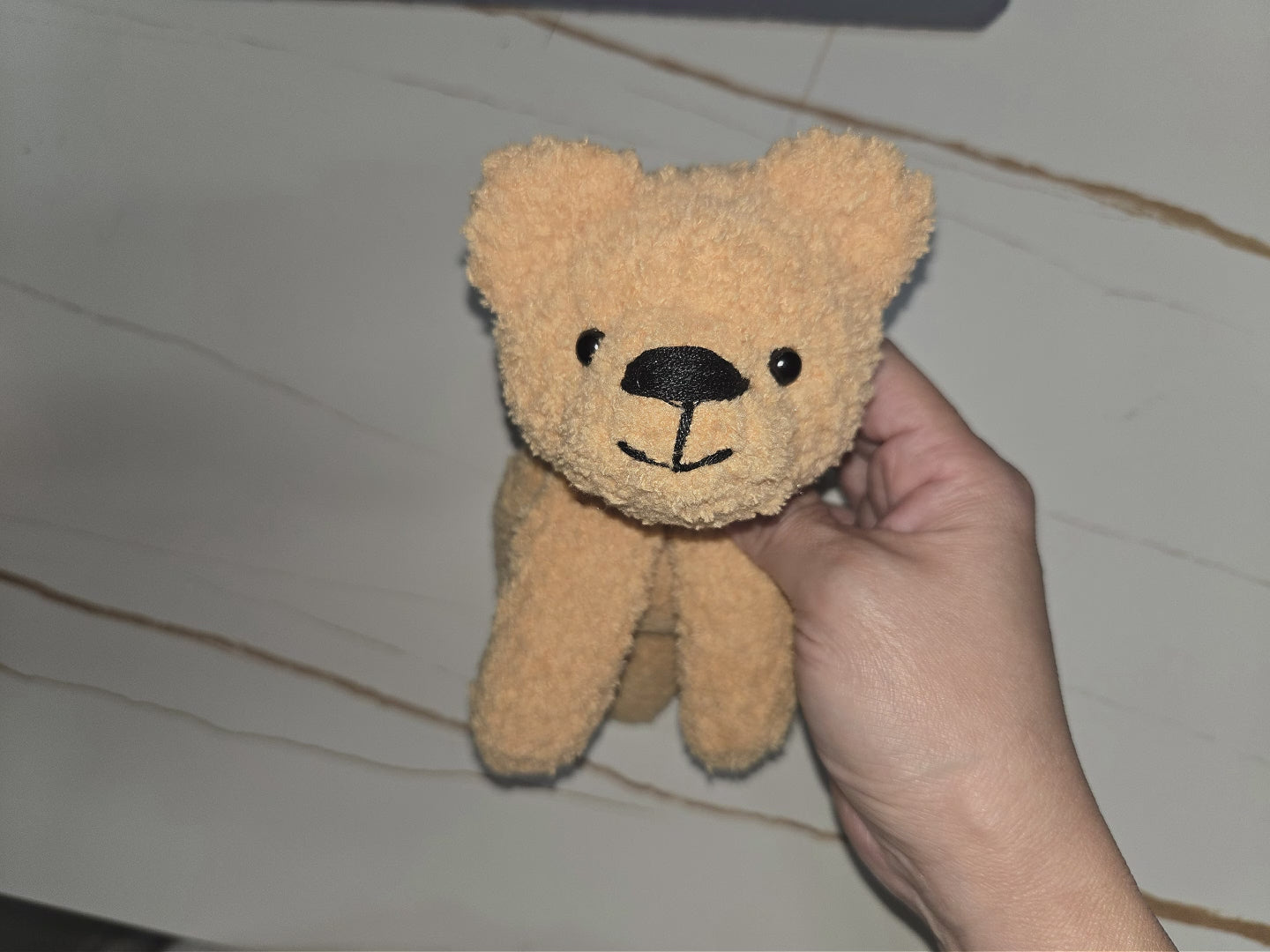 Crochet laying bear pattern